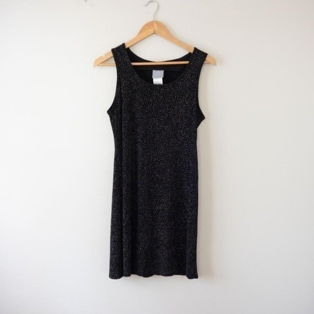 VTG Women's Rabbit Rabbit Rabbit Y2K Witchy Sparkly Tinsel Actate Dress Size 8